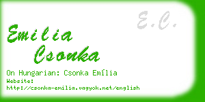 emilia csonka business card